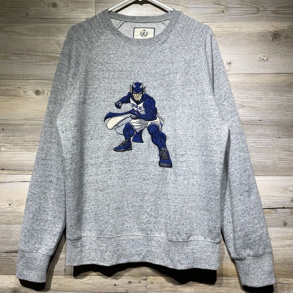 Duke Blue Devils Embroidered Sweatshirt Gray Men’s Small Basketball College